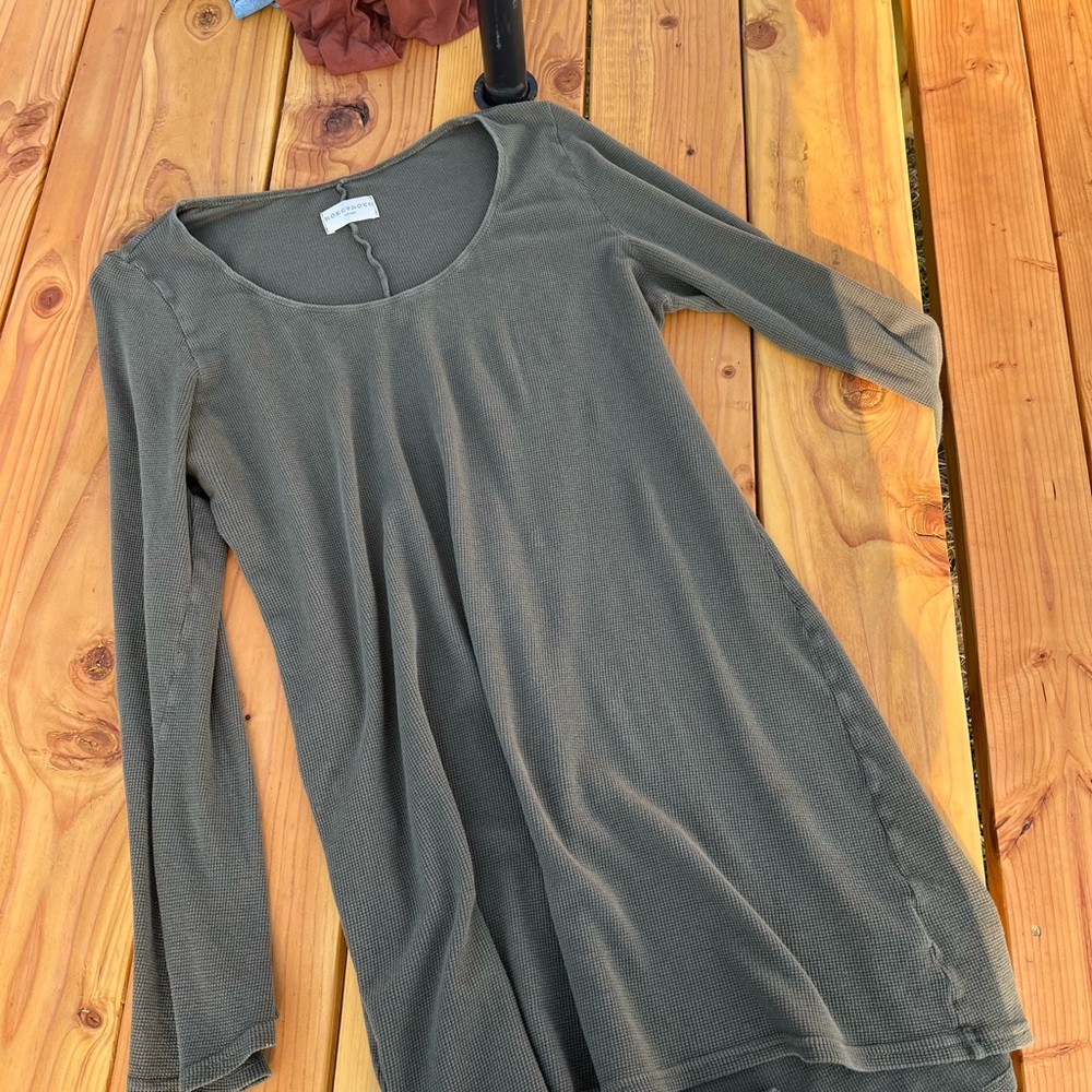 Honeydove Vintage Olive Thermal Sleep/Cozy Dress